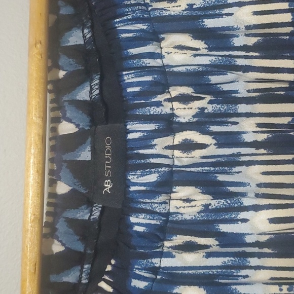 AB Studio dress women's size large Geometric abstract print elastic waist - Picture 9 of 13